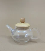 قوری زعفران پیرکس درب بامبو - فراکالا - Pyrex saffron teapot with bamboo lid