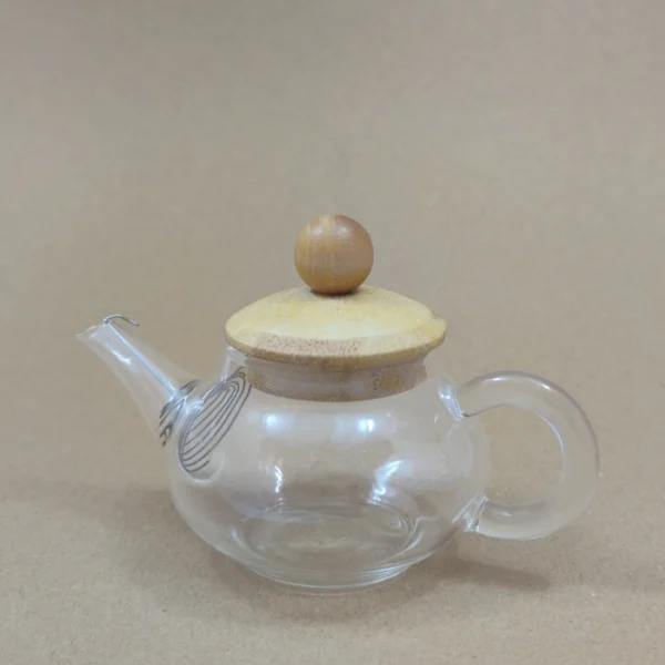 قوری زعفران پیرکس درب بامبو - فراکالا - Pyrex saffron teapot with bamboo lid