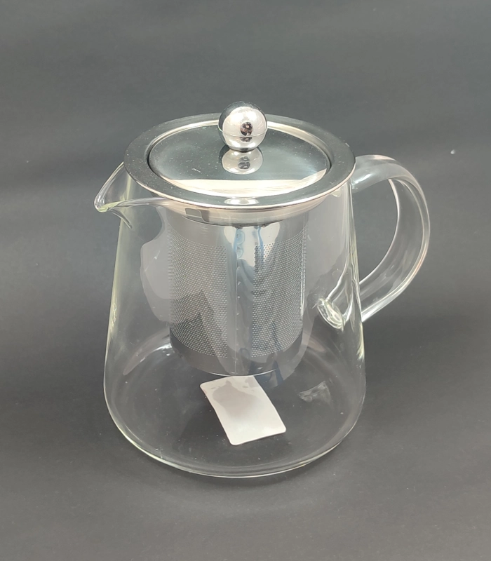 قوری پیرکس اعلا درب و صافی استیل طرح کشیده 550ml - فراکالا - Pyrex Teapot with Lid and Stainless Steel Strainer, 550ml, Long Design