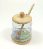 ظرف عسل خوری پیرکس درب بامبو برند فراکالا - FaraKala Pyrex Honey Jar Bamboo Lid