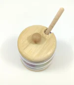 ظرف عسل خوری پیرکس درب بامبو برند فراکالا - FaraKala Pyrex Honey Jar Bamboo Lid