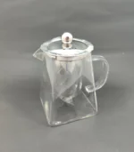 قوری پیرکس کف مربع صافی استیل - فراکالا - Pyrex teapot with square bottom and steel strainer