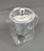 قوری پیرکس کف مربع صافی استیل - فراکالا - Pyrex teapot with square bottom and steel strainer