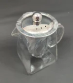 قوری پیرکس کف مربع صافی استیل - فراکالا - Pyrex teapot with square bottom and steel strainer