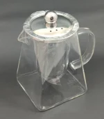 قوری پیرکس کف مربع صافی استیل - فراکالا - Pyrex teapot with square bottom and steel strainer