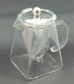 قوری پیرکس کف مربع صافی استیل - فراکالا - Pyrex teapot with square bottom and steel strainer