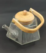 قوری پیرکس شش ضلعی دسته بامبو 1600ml - فراکالا - Pyrex hexagonal teapot with bamboo handle 1600ml