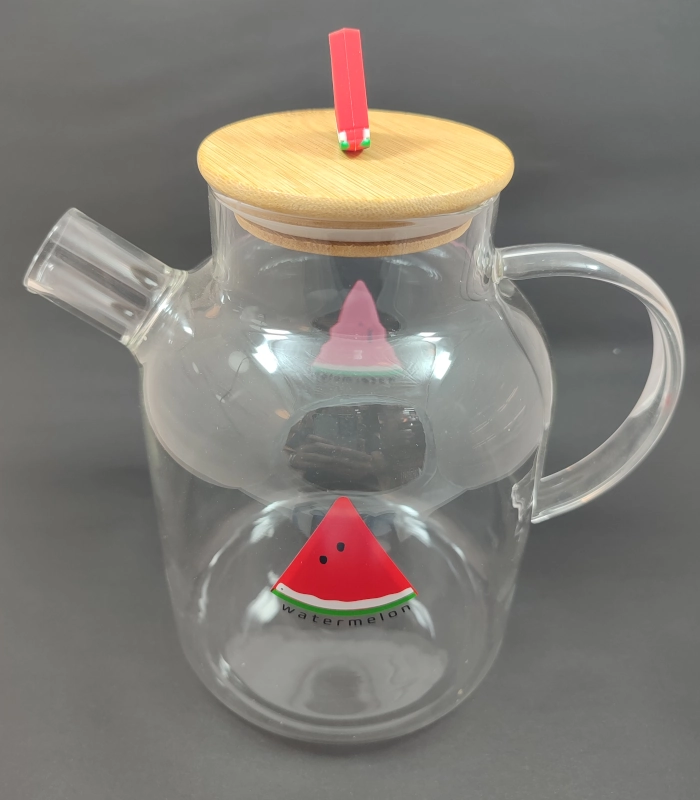 قوری پیرکس لوله کوتاه طرح میوه 1800 میلی لیتر - فراکالا - Short tube teapot, fruit design, 1800 ml