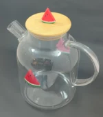 قوری پیرکس لوله کوتاه طرح میوه 1800 میلی لیتر - فراکالا - Short tube teapot, fruit design, 1800 ml