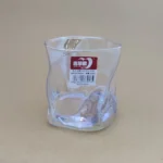 لیوان شیشه ای دفرمه طرح هفت رنگ - فراکالا - Deformed glass mug with seven-color design