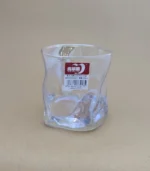 لیوان شیشه ای دفرمه طرح هفت رنگ - فراکالا - Deformed glass mug with seven-color design