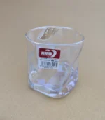 لیوان شیشه ای دفرمه طرح هفت رنگ - فراکالا - Deformed glass mug with seven-color design