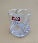 لیوان شیشه ای دفرمه طرح هفت رنگ - فراکالا - Deformed glass mug with seven-color design