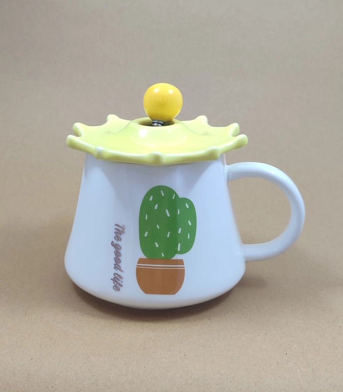 ماگ سرامیکی اعلا طرح کاکتوس - فراکالا - Premium ceramic mug with cactus design